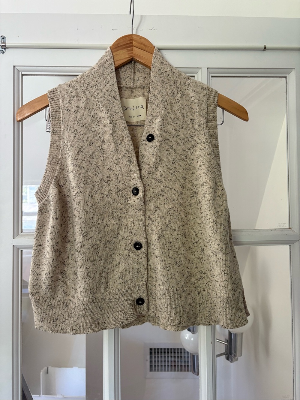 CORDERA Flecked Cotton Vest Top one size - Picture 3 of 6